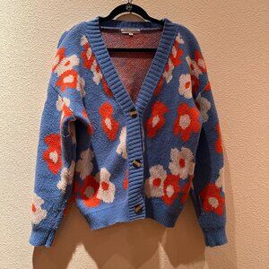 Miss Sparkling Flower Print Sweater